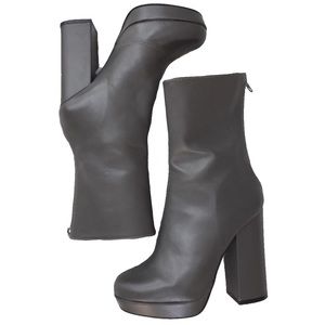 Topshop Dark Gray Heeled Boots